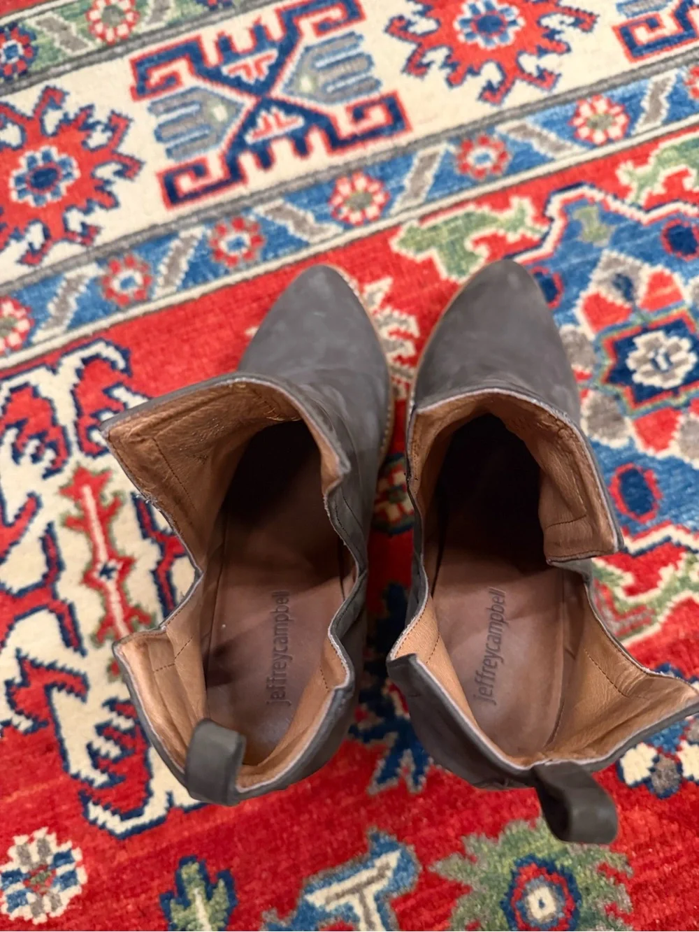 Jeffrey Campbell Charcoal Gray Suede Ankle Booties